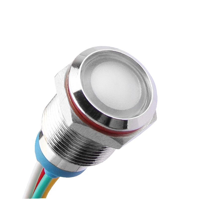 Spia luminosa in metallo a tre colori a quattro fili serie WD10/12L