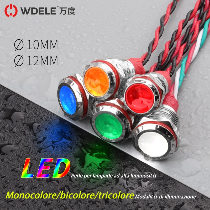 Spia luminosa ad ampia apertura serie WD10/12L