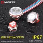Pulsante metallico leggero a sfioramento cablato serie WD-C