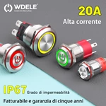 Pulsante metallico ad alta corrente serie WD-D
