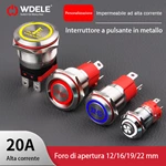 Pulsante metallico ad alta corrente personalizzato serie WD-D